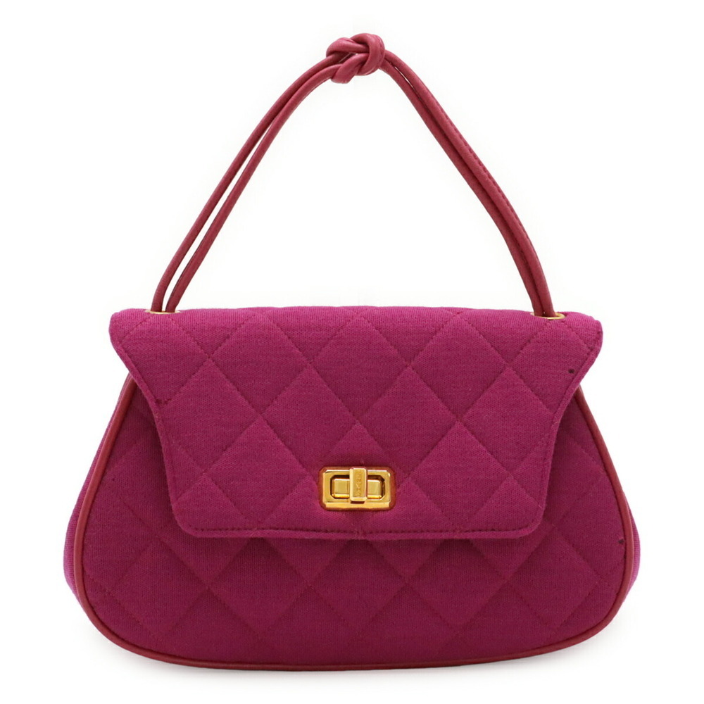 CHANEL Purple Canvas Bag